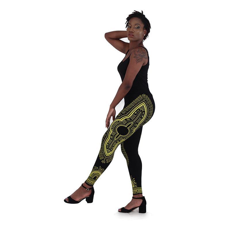 Leggings - Dashiki Print Leggings -Free Size - Afrocentric Boutique