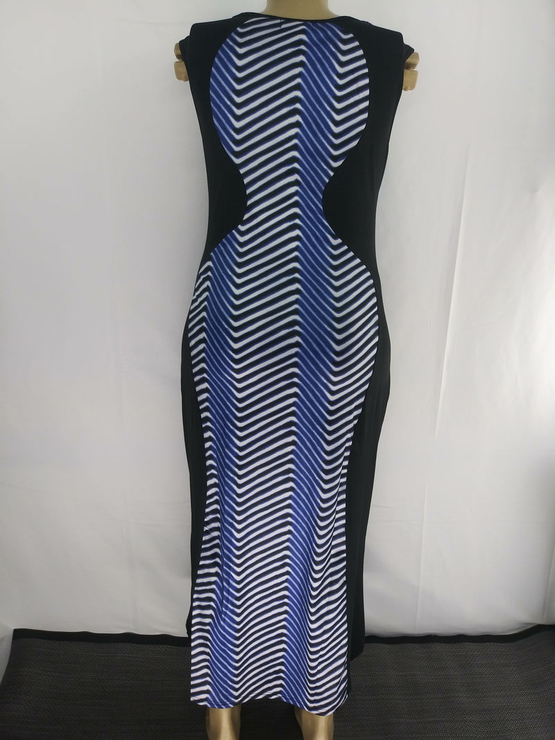 Dress Maxi- Zebra Contour Dress - PLUS SIZE - Afrocentric Boutique