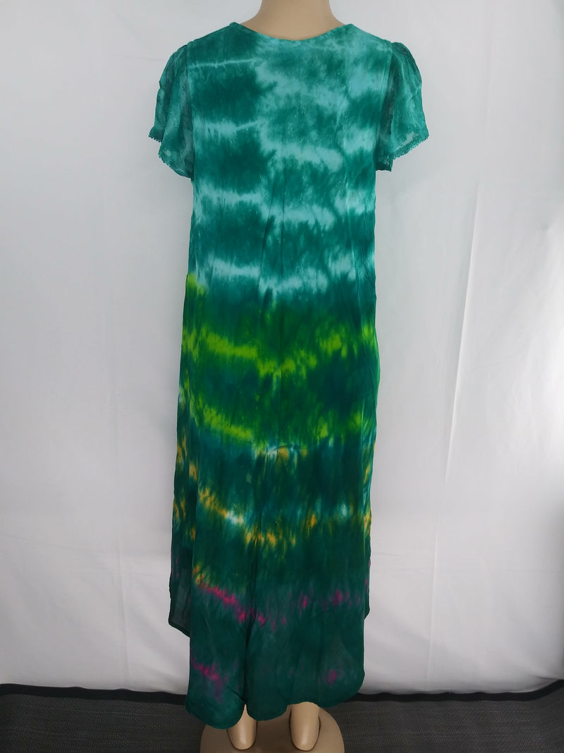 Shortsleeve Tie-Dye Umbrella Sundress