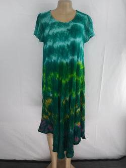 Shortsleeve Tie-Dye Umbrella Sundress