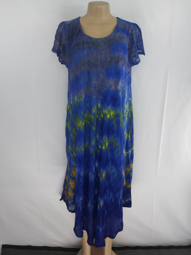 Shortsleeve Tie-Dye Umbrella Sundress