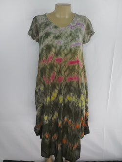 Dress Umbrella - Short sleeve Tie-Dye Umbrella Sundress - Afrocentric Boutique