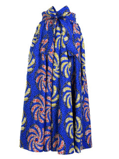 Spiraling Wax Print Palazzo Pants