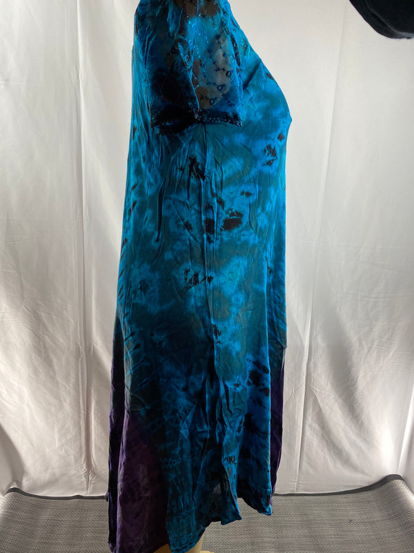 Shortsleeve Tie-Dye Umbrella Sundress