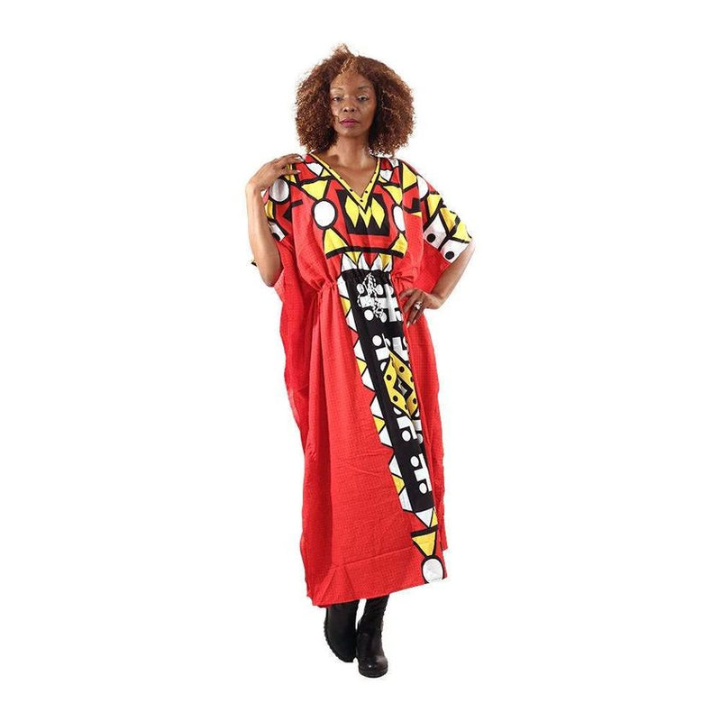 Kaftan - Bold Geometric Draw-String Kaftan - Afrocentric Boutique