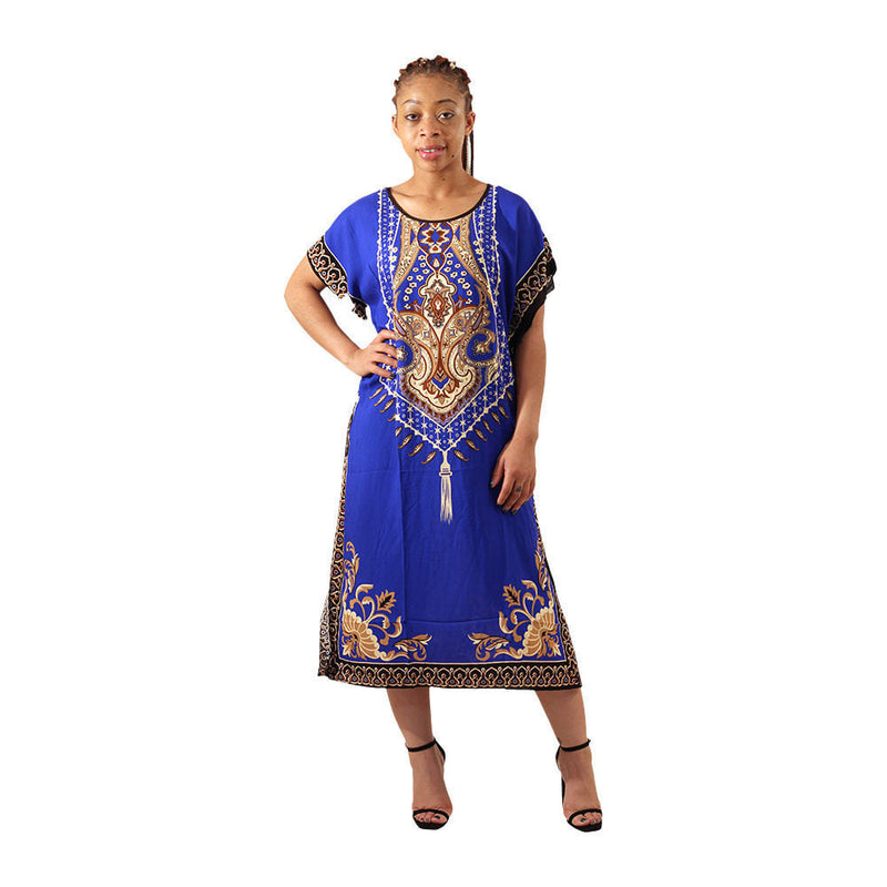 Kaftan - Tassels and Lace Print Kaftan - Afrocentric Boutique