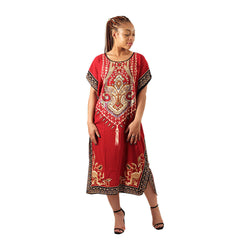 Kaftan - Tassels and Lace Print Kaftan - Afrocentric Boutique