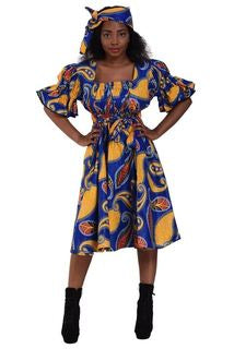 Belle Sleeve Ankara Dress