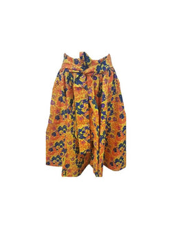 Multi-Color Floral Midi Skirt