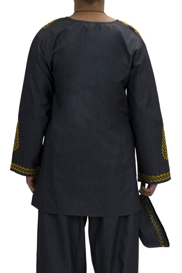 Men's Set 2187- Embroidered Men African 3pc Pant Suit - Afrocentric Boutique
