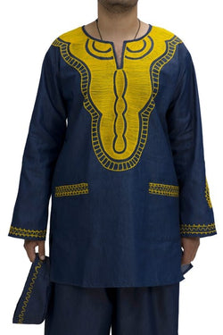 Men's Set 2187- Embroidered Men African 3pc Pant Suit - Afrocentric Boutique