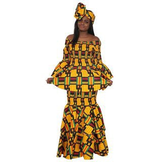 Rasta Color Kanga Queen Set