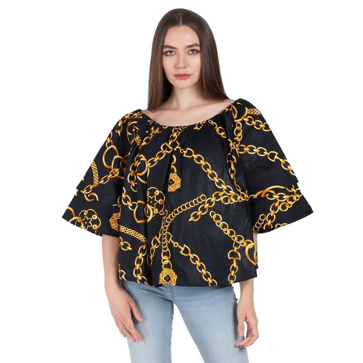 Women Tops- Ankara Belle Sleeve Tops - The African Print Collection - Afrocentric Boutique