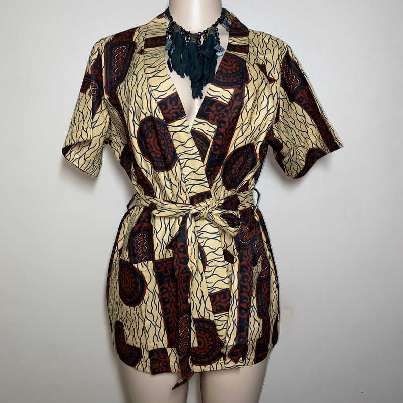 Kimono Shorty- Ankara print Kimono - Free size (s-xl)