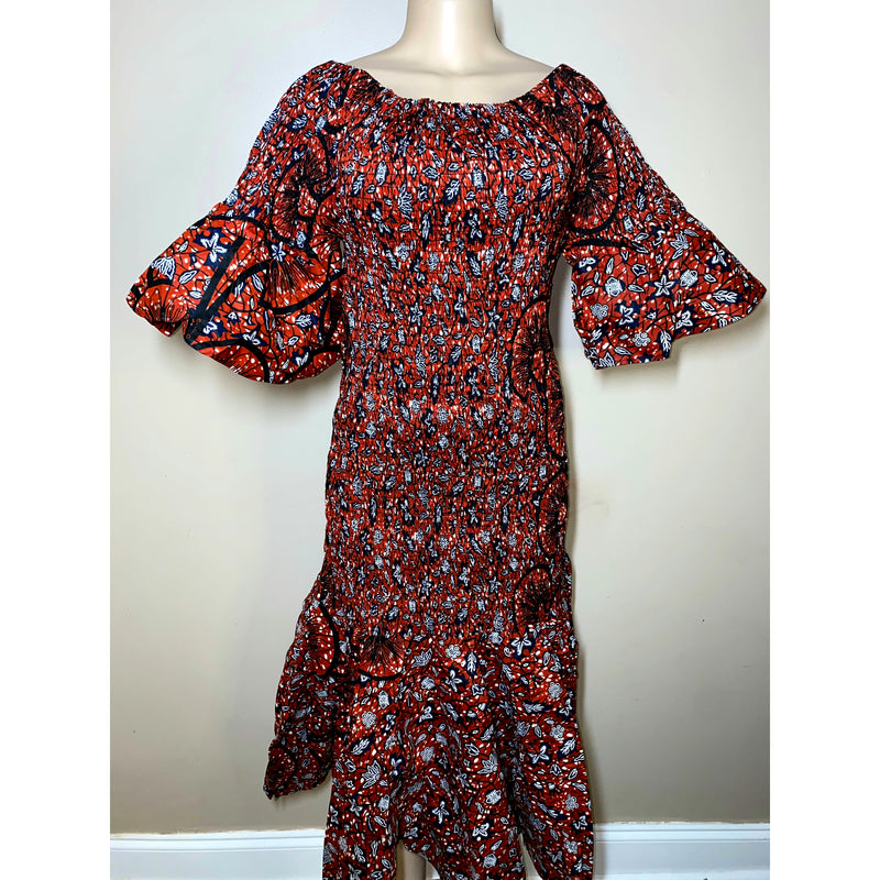 Dress - Chinch Body Dress with matching head wrap Collection - Afrocentric Boutique