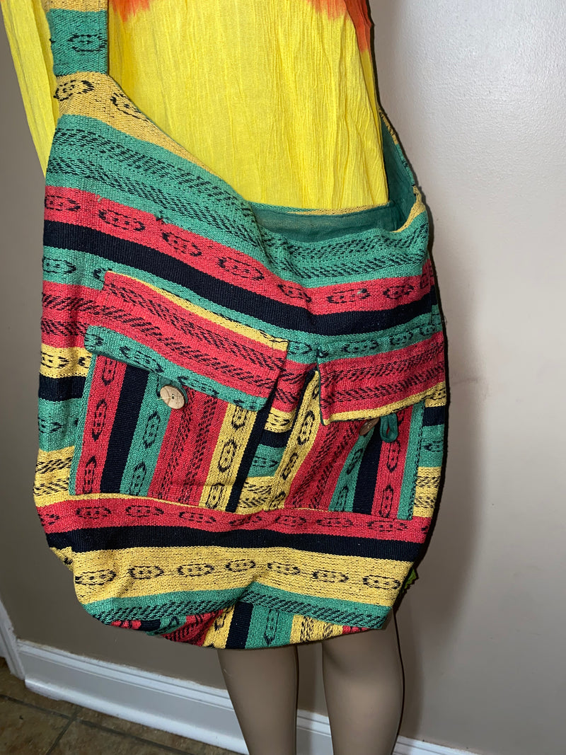 Handbag/Tote- Large Rasta Festival Tote/Purse