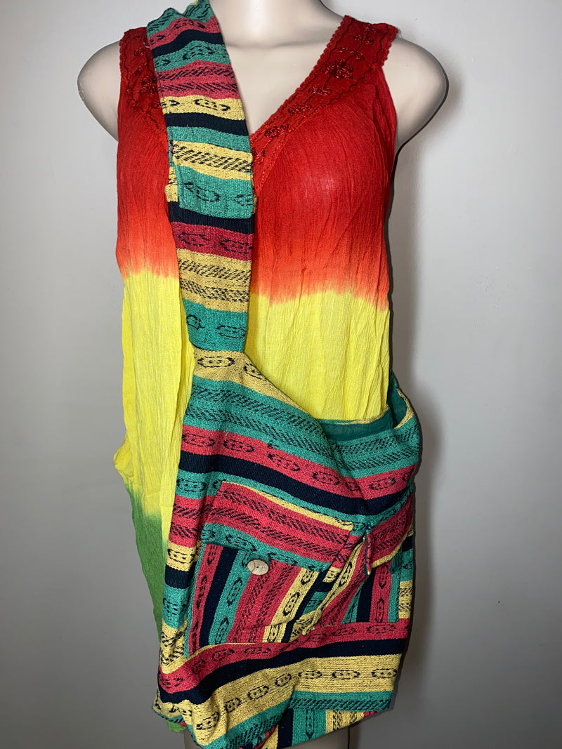 Handbag/Tote- Large Rasta Festival Tote/Purse