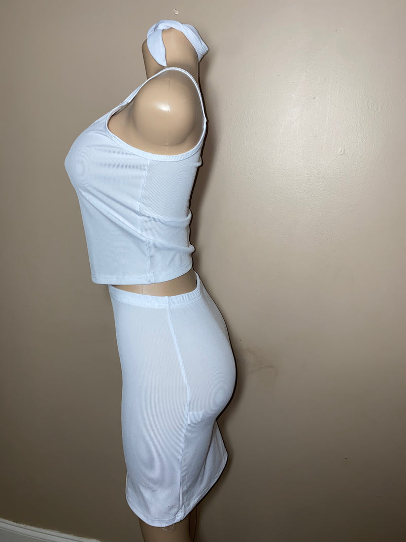 Dress- Bodycon- $20 Solid color skirt sets with matching hair tie -