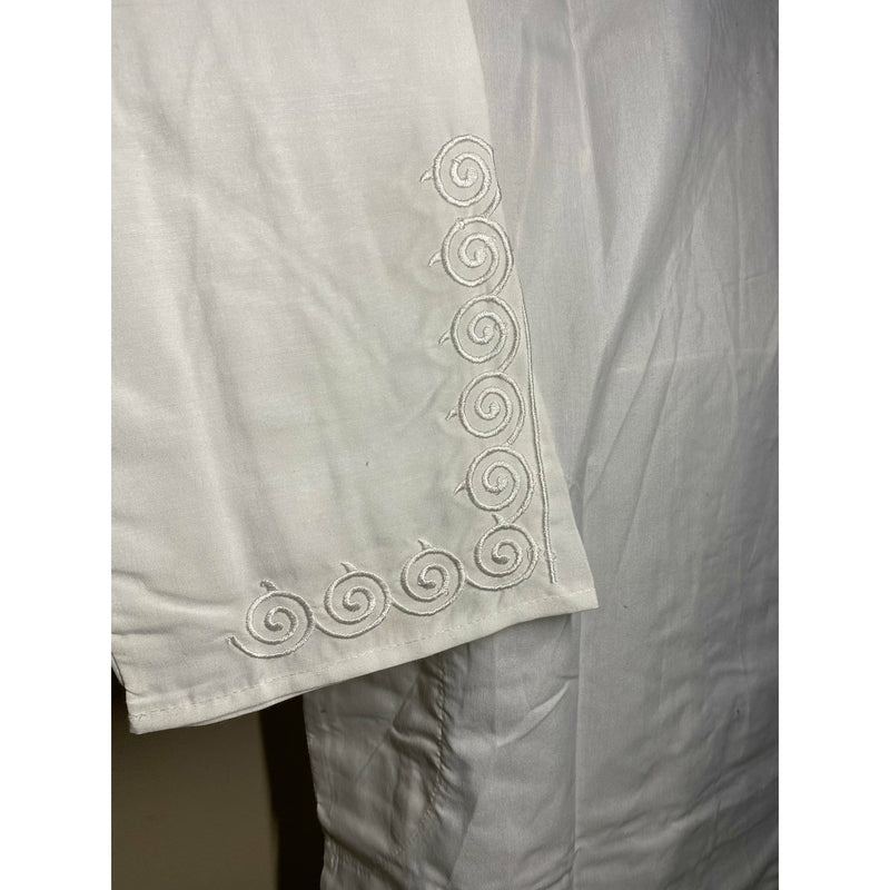 Men’s Top- Kurta/Dashiki -Full length - solid color with embroidery - Afrocentric Boutique