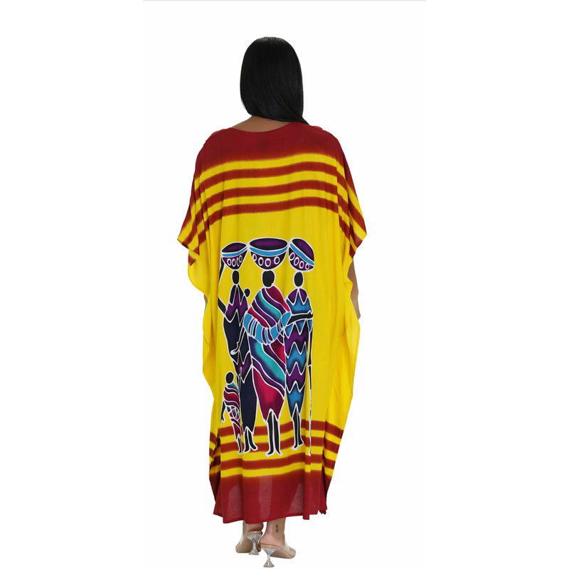 Kaftan- African Ladies with children Print Kaftan