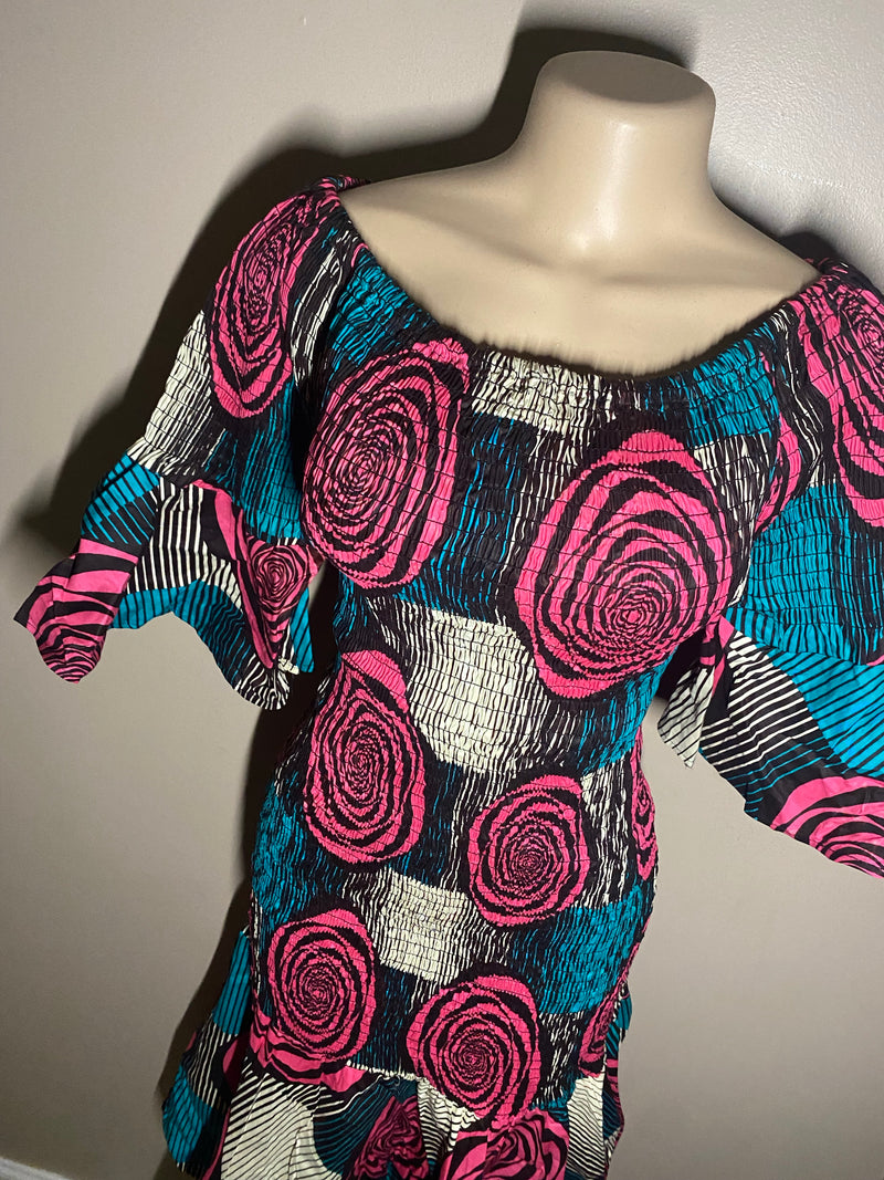 Dress - Chinch Body Dress with matching head wrap Collection - Afrocentric Boutique