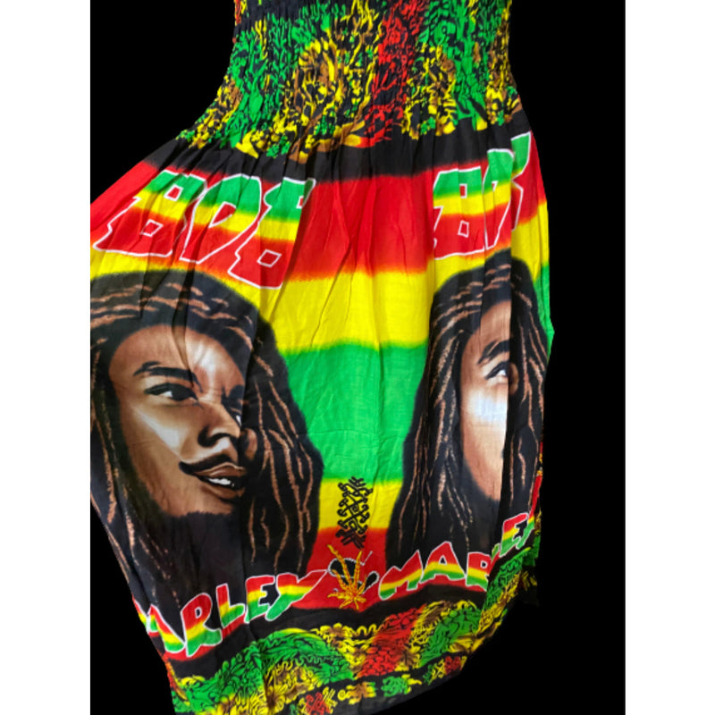 Rasta Marley maxi sun dress- on shoulder or off - Afrocentric Boutique