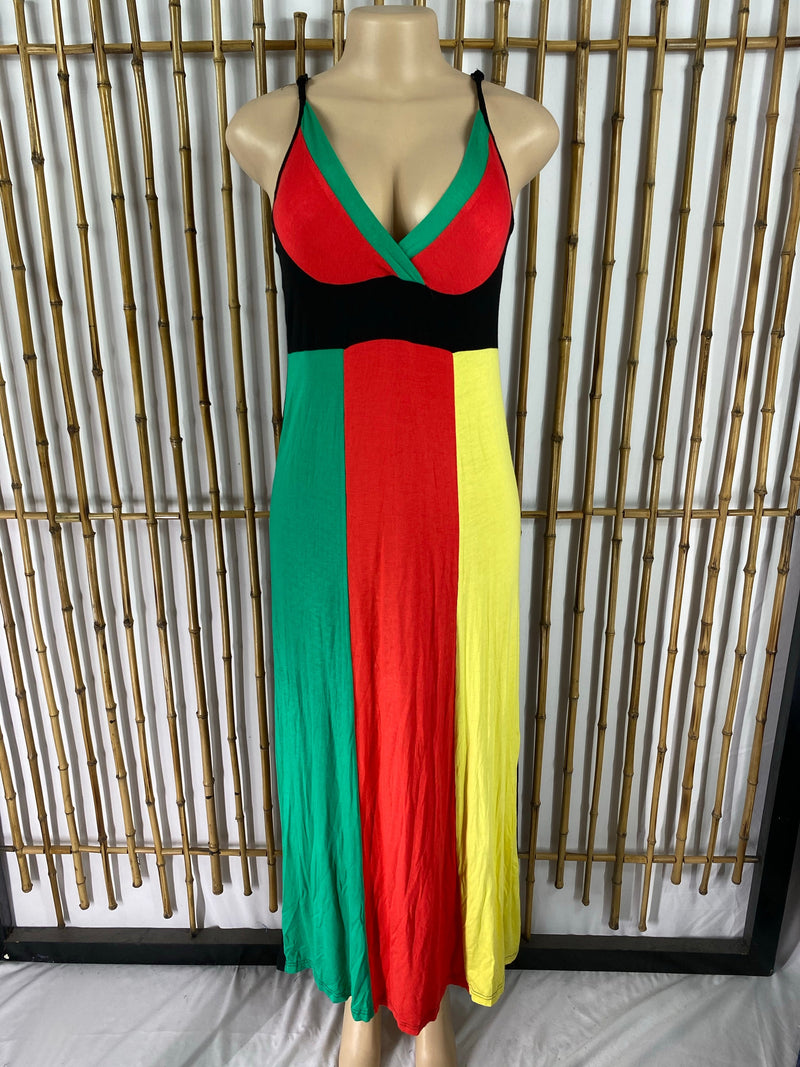 Rasta Dress- Rasta Girl Maxi Sun Dress - Free Size Plus - Afrocentric Boutique