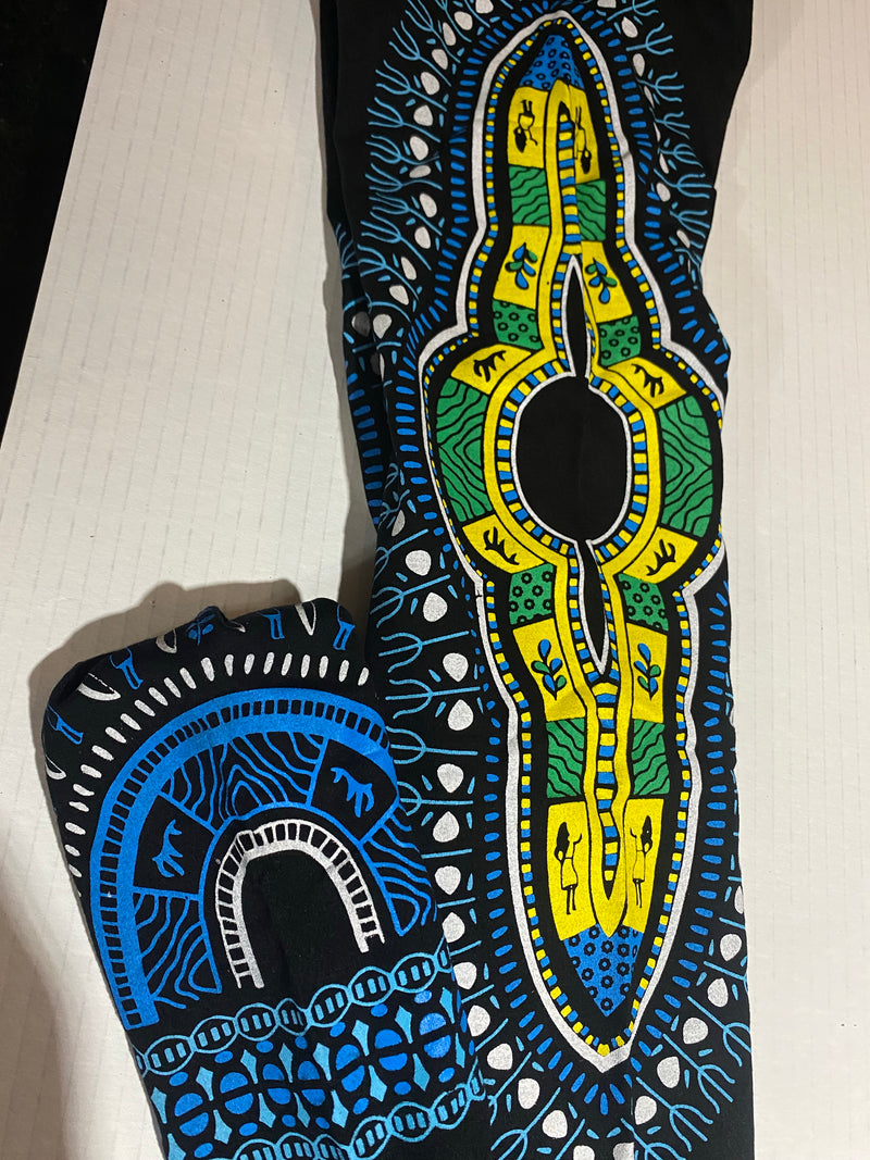 Leggings - Dashiki Print Leggings -Free Size - Afrocentric Boutique