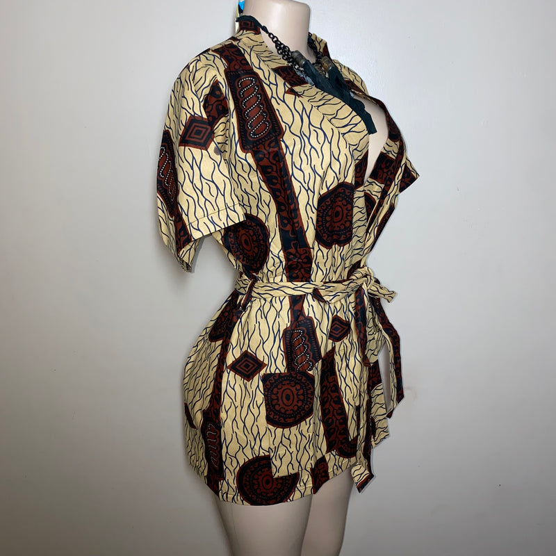 Kimono Shorty- Ankara print Kimono - Free size (s-xl)
