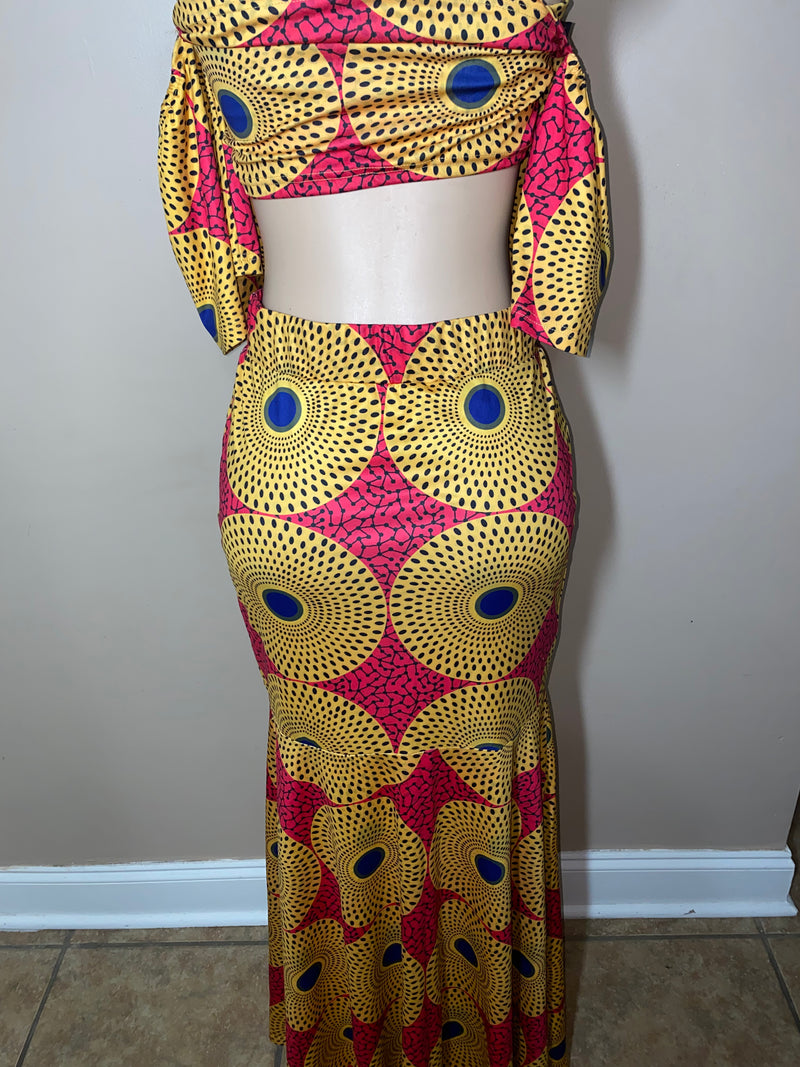 Maxi Skirt Set- 2 piece Mermaid skirt set - Size Medium