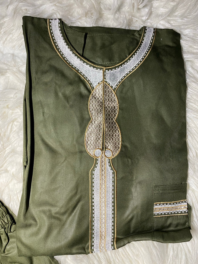 Men’s Set 829 - 3pc Classic Man Embroidered Set - Afrocentric Boutique