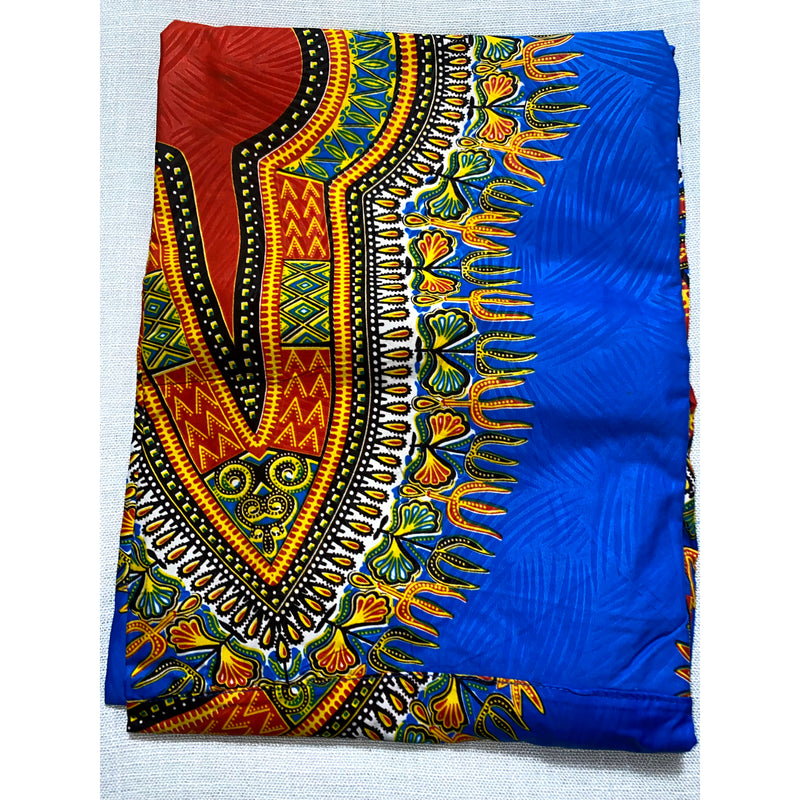 Wrap Dress - Dashiki Print Sleeveless Wrap Dress with matching Head Wraps
