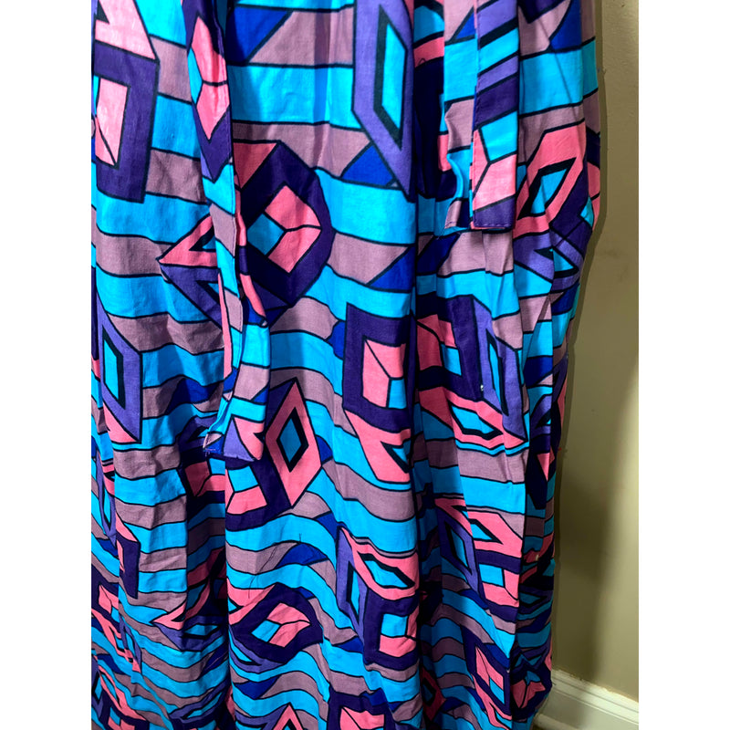 Maxi Skirt - Abstract - Ankara African print Maxi Skirt with matching headwrap - Afrocentric Boutique