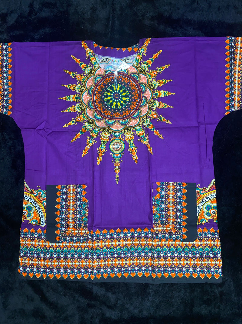 Dashikis - Star Burst Unisex Dashiki- Free size up to 3x