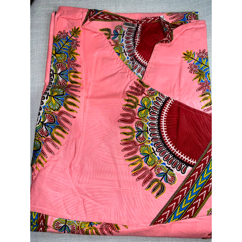 Wrap Dress - Dashiki Print Sleeveless Wrap Dress with matching Head Wraps