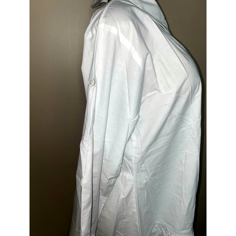 Dress Hi/Lo - All White Hi/Low Shirt Dress with matching head wrap/Waist Tie