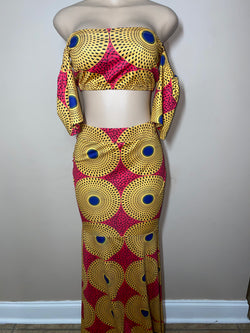 Maxi Skirt Set- 2 piece Mermaid skirt set - Size Medium