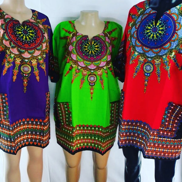 Sunburst Dashiki- Retro Look