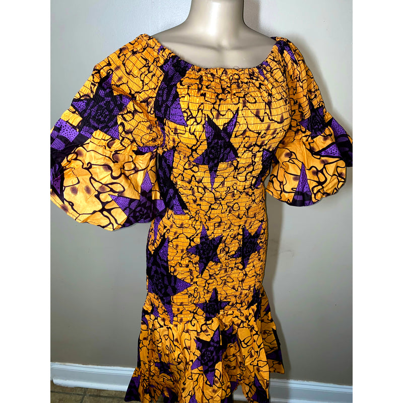 Dress - Chinch Body Dress with matching head wrap Collection - Afrocentric Boutique