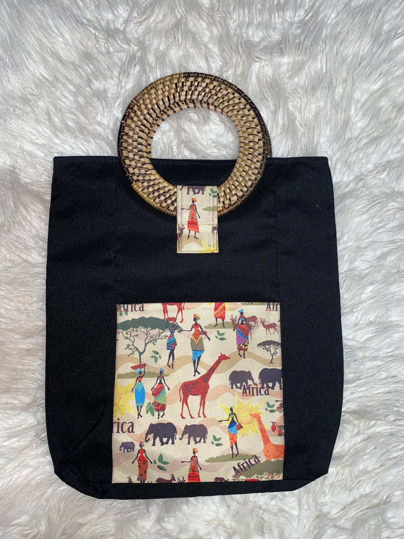 Handbag/Tote- Large African Print Tote/Purse