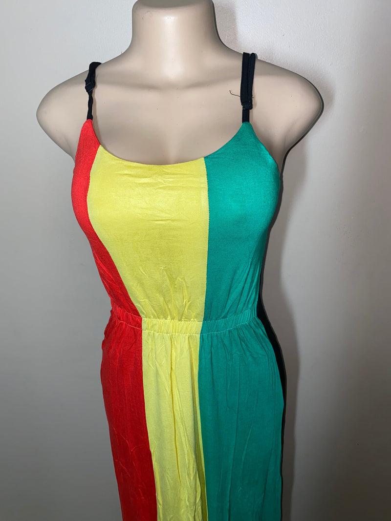 Rasta Dress- Rasta Girl chinch waist maxi dress -Plus Free Size - Afrocentric Boutique
