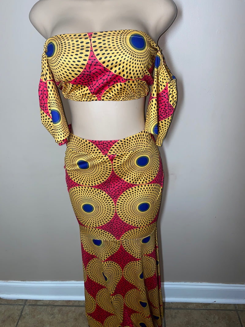Maxi Skirt Set- 2 piece Mermaid skirt set - Size Medium