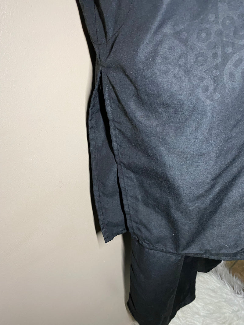 Men’s Set 982B- Regal Kurta top with embroidery 3pc set - Afrocentric Boutique