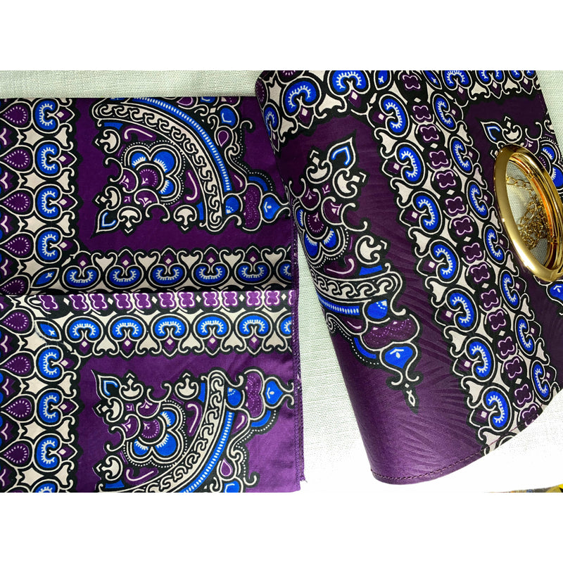 Maxi Skirt Set - Star Burst - Ankara African print Maxi Skirt with Purse and matching headwrap