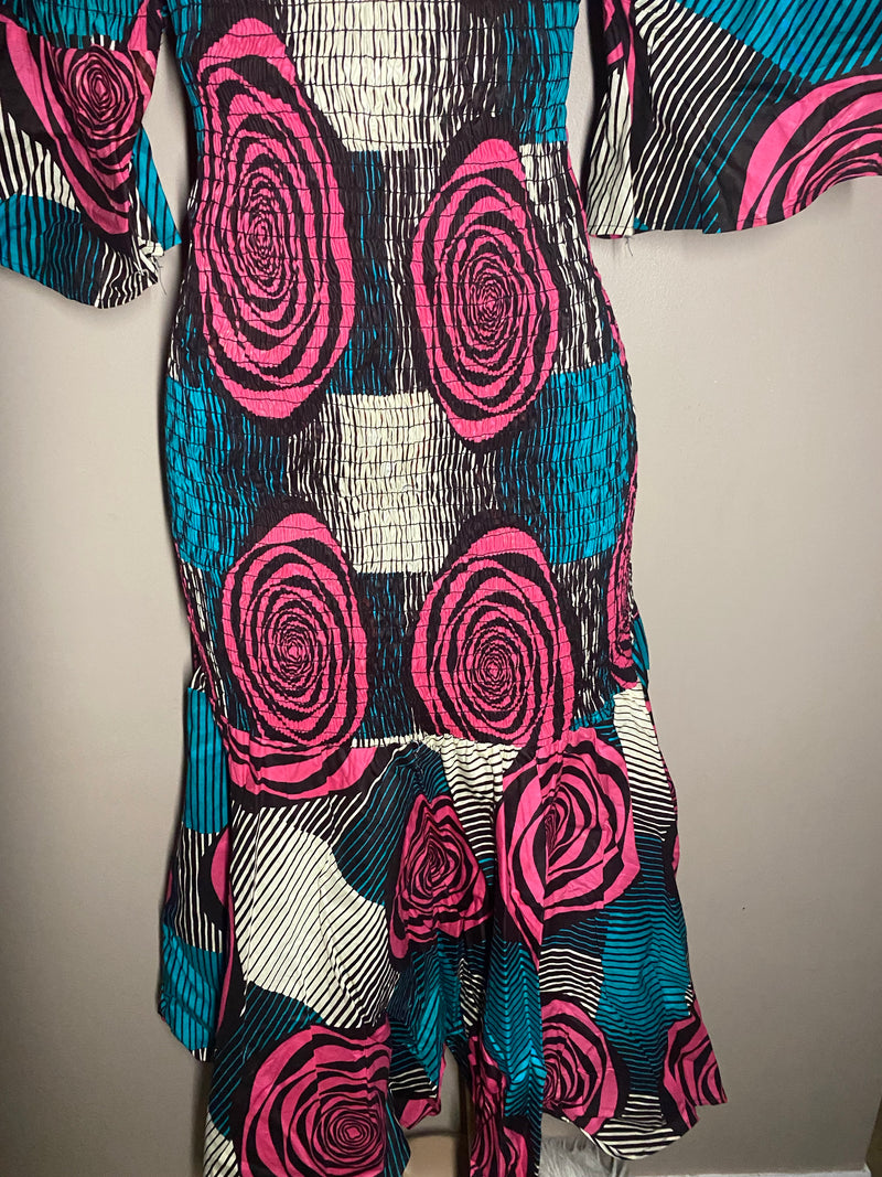 Dress - Chinch Body Dress with matching head wrap Collection - Afrocentric Boutique