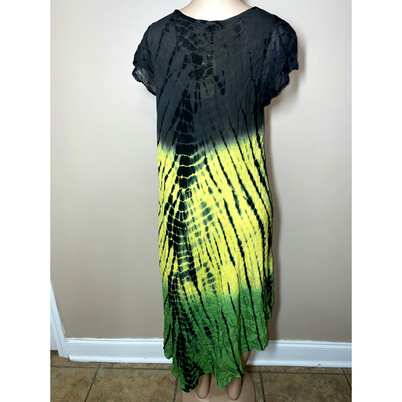 Dress Umbrella - Green, yellow, and black Umbrella Dress