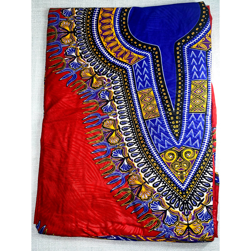 Wrap Dress - Dashiki Print Sleeveless Wrap Dress with matching Head Wraps