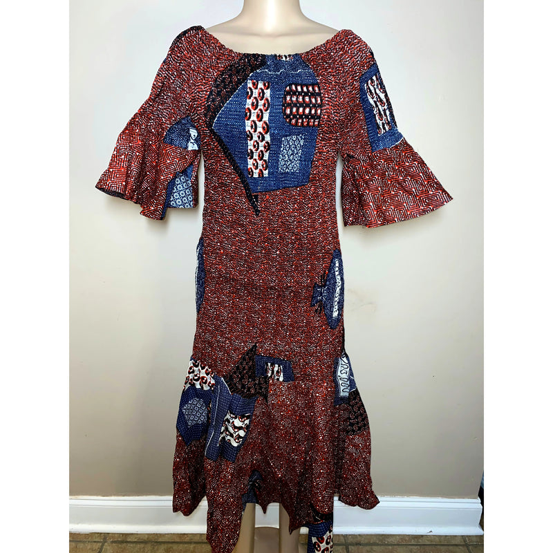 Dress - Chinch Body Dress with matching head wrap Collection - Afrocentric Boutique