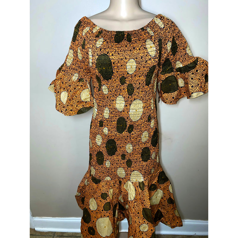 Dress - Chinch Body Dress with matching head wrap Collection - Afrocentric Boutique