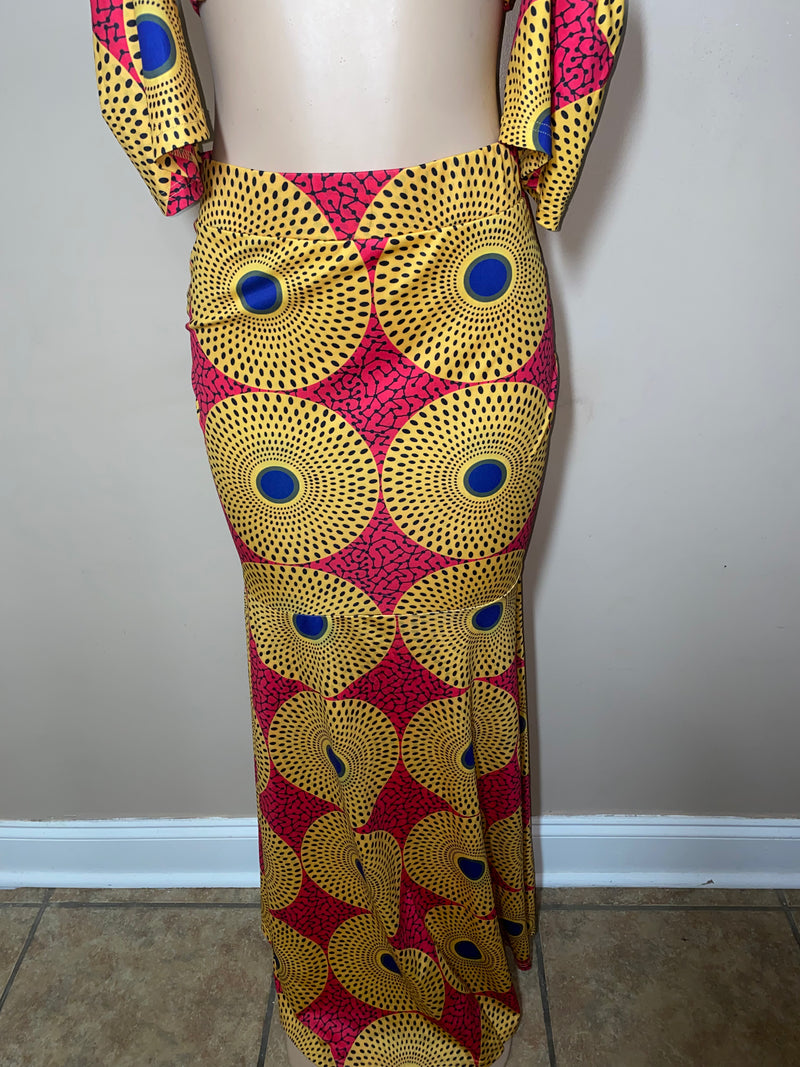 Maxi Skirt Set- 2 piece Mermaid skirt set - Size Medium